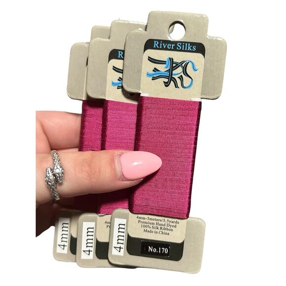 Lot of 17 River Silks 4mm Silk Ribbon Embroidery Needlework Assorted Colors - Picture 6 of 12